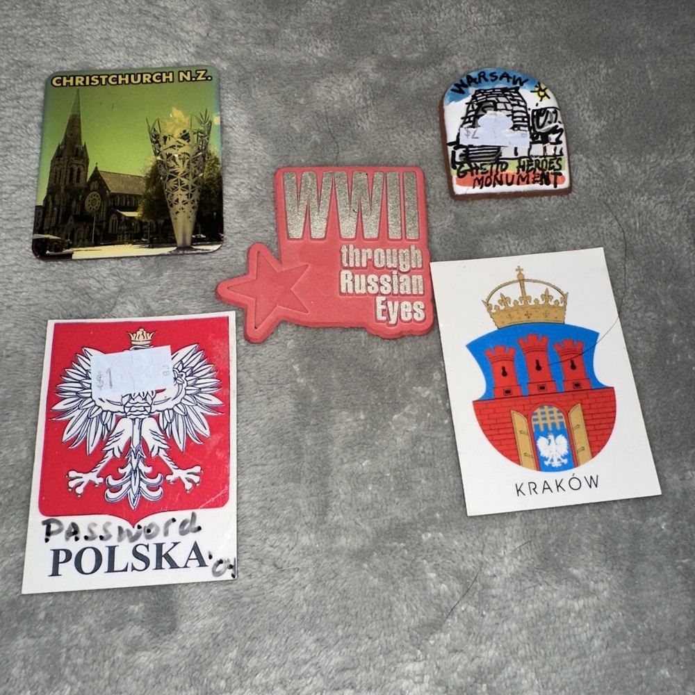 Travel Magnets Lot New Zealand Warsaw Karlow‎